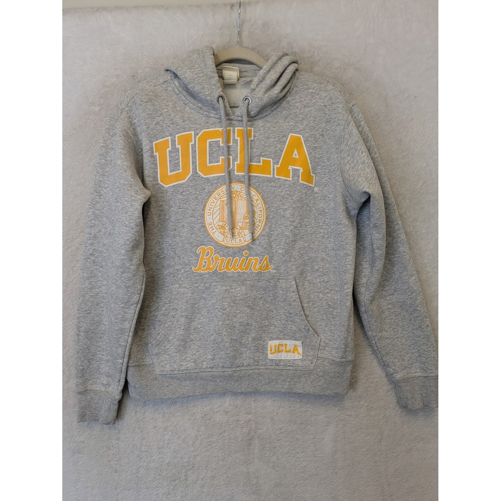 H&M UCLA Hoodie Women's Small Gray Bruins Graphic Pullover Sweatshirt Collegiate